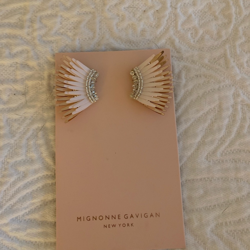 Mignonne Gavigan Mini Madeline earrings in ivory/rose gold